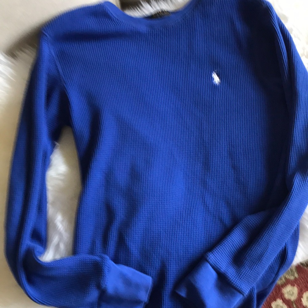 Ralph Lauren Blue Long Sleeve Polo Shirt